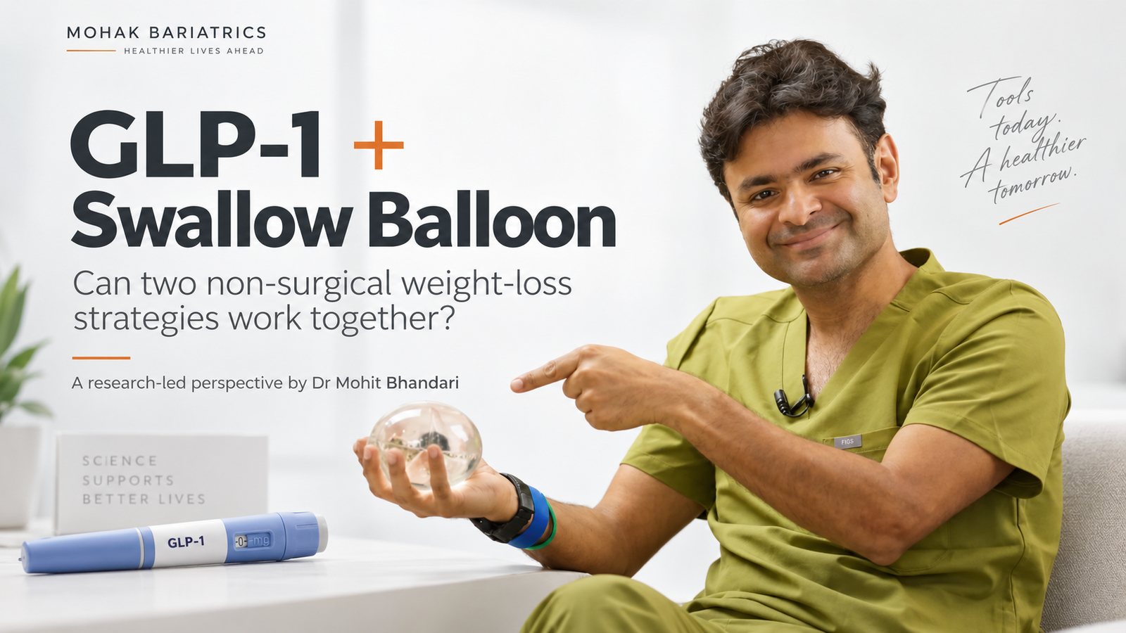 GLP-1 and swallowable balloon research-led weight-loss article by Dr Mohit Bhandari