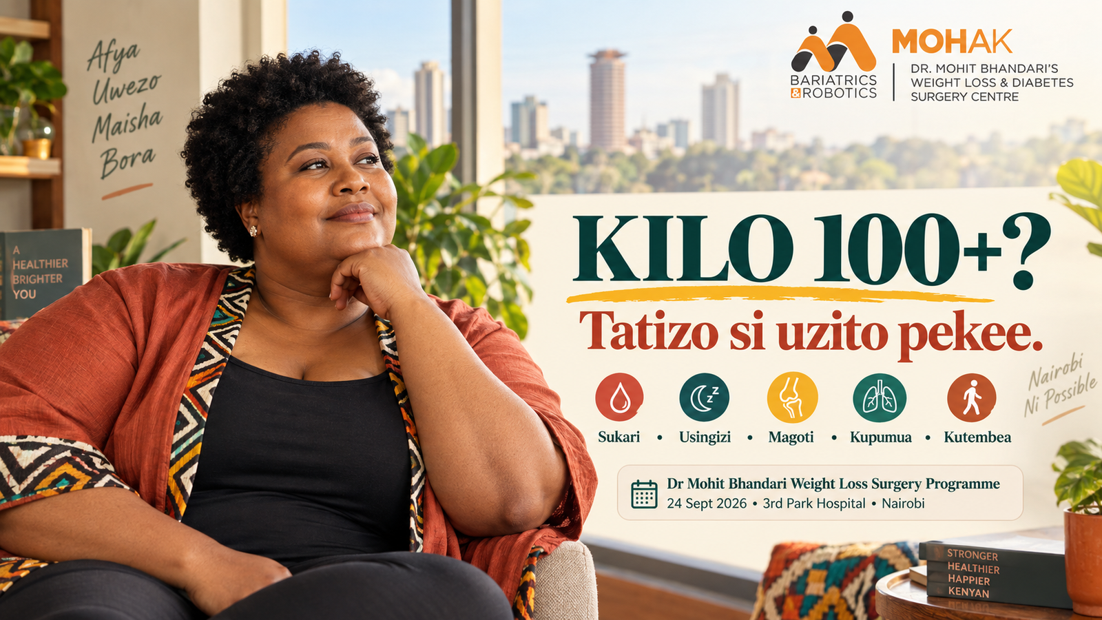 Weight loss surgery Nairobi kwa watu wenye kilo 100+ na Dr Mohit Bhandari